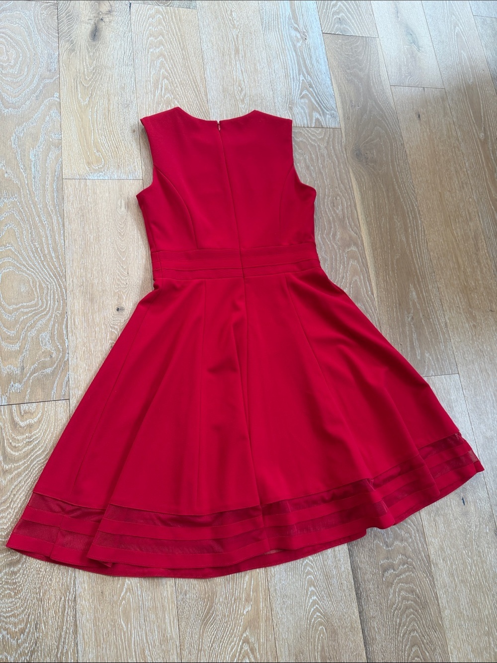 Calvin Klein Red Fit And Flare Dress Size 6 - Picture 8 of 8